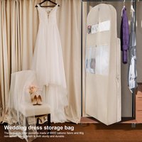 Dustproof Clothing Covers Foldable Closet Organizer for Dresses Shirts (Black)