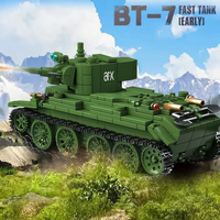 BT-7 Rapid Tank Early version Large tank Model DIY Toy Creative Toys Model Bricks Tank Assemble Toy Building Blocks Gifts