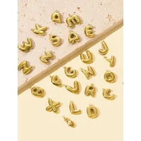 3pcs/Lot Stainless Steel 18k Gold 26 A-Z Letter Necklace Pendants English Alphabet DIY Bracelet Charms Woman Jewelry Wholesale