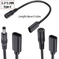 DC Type-c Female To 5.5*2.1 Male/Female Cable 5521 Power Jack DC Power Conector 5.5x2.1 Adapter USB Type C Converter Charging