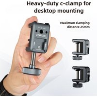 Metal Multi-functional Crab Claw Super Clamp with 360° Ballhead Magic Arm Ball Head Adapter for DSLR Phone Monitors Led Lights
