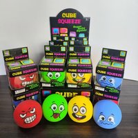 New Arrival Smiley Face Fidget Cube Soft TPR Slow Rebound Squishy Toy Stress Relief Squeeze Toy Adults