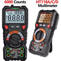 Multimètre numérique HT118 Ture RMS 1000V AC/DC 6000 points, voltmètre, plage automatique/manuelle, testeur de Diode Ohm NCV Hz avec rétro-éclairage