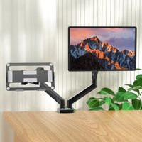 Dual Monitor Stand Holds Up To 19.8lbs Monitor Desk Mount Expandable Display Bracket for 13 To 32 Inch Computer Screens