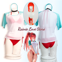 Game Nikke Rapi Cosplay Costume Rapi Red Hood Red Flavor Swimwear Rapi Bathing Suit Outfit For Hallowmas Party Adult Women