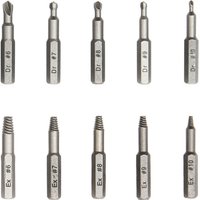 10pcs Damaged Screw Tap Remove Tool Broken Head Screw Extractor Drill Bit 4mm 6.35mm Damaged Screw Extractor Drill Bit Set Part