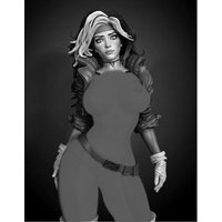 1/24 Resin Figure Assembled Model Kit Naughty Future Female Warrior Fantasy Miniature Statue Unassembled Unpainted