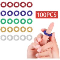 Acupressure Rings Spiky Sensory Finger Rings, Spiky Finger Ring Acupressure Ring Set Silent Stress Massager Finger Massage Tool