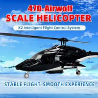 470 Size Airwolf RTF RC Helicopter Scale Helicopter Model Brushless Motor Altitude Hold Fixed Point Helicopter
