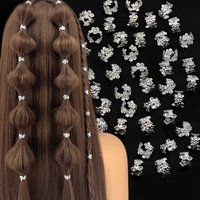 40Pcs Alloy Hair Braids Rings Vintage Hair Pins For Dreadlock Women Girls Hair Accessories Loc Hair Jewelry for Braidsa