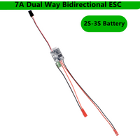 7A Dual Way Bidirectional ESC Speed Controller 2S-3S Lithium Battery Brushed Motor ESC RC Boat Car Tank Spare Parts