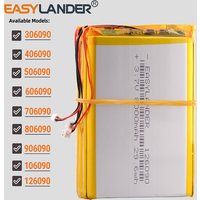 5Pcs/Lot MX 1.25mm 2Pin 3.7 4500mAh 606090 126090 8000mAh Rechargeable Lithium Li-ion Lipo Polymer Battery