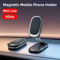 Mini Magnetic Car Phone Holder Rotatable Collapsible Magnet Smartphone Mobile Stand Cell GPS For iPhone Xiaomi Huawei Samsung LG