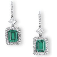 Huitan Gorgeous Green Cubic Zirconia Dangle Earrings for Women Temperament Elegant Wedding Accessories Anniversary Party Jewelry