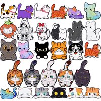 Kawaii Cartoon Orange Cat Enamel Pin Lapel Pins for Backpacks Starry Sky Badges Girl Brooch for Clothes Jewelry Gifts Friends