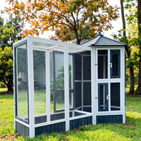 sf-SDB011 Luxury Modern Large Wooden Standing Bird Cage Aviary Nesting Pet Products for Parrot Pigeon Cage Pet House*
