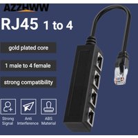 Ethernet Splitter 1 to 4 RJ45 Network Splitter Starlink Ethernet Adapter, LAN Internet Cable Adapter for Cat 5/5e/6/7/8 Cable