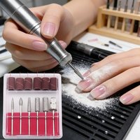 1/2BOX Strong Nail Sanding Bands, 6-Type Multifunctional Nail Foot Tools, Polishing Head for Acrylic Gel Nails Manicure Pedicure