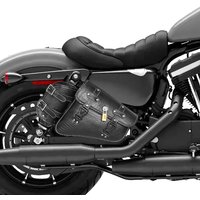 PU Leather Motorcycle Saddlebag with Kettle Bag for Harley Davidson Sportster XL883 XL1200 Retro Luggage Storage