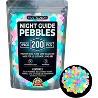 400pcs Luminous Stones Glow In The Dark Pebbles Glowing Stones Outdoor Walkways Home Garden Yard Decor Fish Tank Pebble Rocks