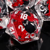 Cat Dice Set for Dungeons and Dragons Liquid Core Dice Sharp Edge Dice Resin dnd cat dice d&d dice Galaxy Dice set d and d dice