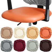 Waterproof PU Leather Computer Chair Covers Office Stretch Seat Slip Protector