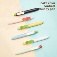 0.5mm Black Gel Pen Cake Color Design Cute Push Button Office School Journal Writing Pocket Pen cute stationery unique pen