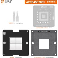 AMAOE BGA stencil for D70F3539A A2C84582801 A2C85753201 Direct heating Precision BGA reballing stencil Tin planting platform