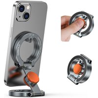 CAMOLO Double Side Magnetic Phone Holder with Flexible Spinner for iPhone 17 -12 Android Cellphone Ring Holder Desk & Gym Mount