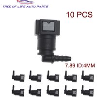 2/5/10x 7.89 ID4 90° Auto Fuel Line Hose Coupler Quick Release Connect Connector Fuel Line Rubber Hose Coupler Carburetor Part