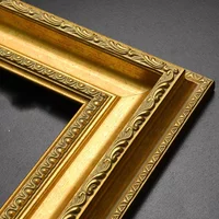 Gold Paint Frame Oil Paintings Wall Art Gold Picture Embroidery Frame Album Photographs Porta Retrato Digital Marco Para Lienzo