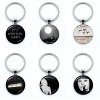 Cigarettes After Sex It's Affection Always Your Lips My Lips Glass Pendant Keychain Jewelry Charm Bag Souvenir Key Ring