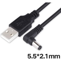 3.3ft Right Angle USB 2.0 A Type Male to DC 5.5 x 2.1mm DC 5V Power Plug Connector Cable USB to 5v Power Charger Cable 1M