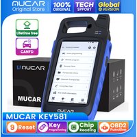 MUCAR KEY581 IMMO Key Programming tool OBD2 Function 9 reset remote program key match chip reading CANFD protocol lifetime free