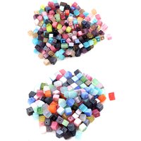 Multicolor Cat's Eye 4MM/15G 6MM/25G Irregular Cube Glass Beads DIY Necklace Bracelet Earrings Jewelry Making For Women's Daily