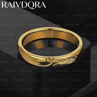 18K Gold Plated English Engraving Fine Ring For Women Fashion Jewelry Charm Grace Wedding Engagement Accessories