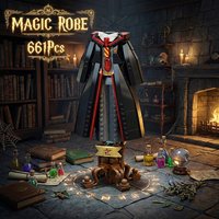 Magic Robe MOC Building Toys Model Medieval Magic World DIY Blocks Toys Gifts for Kids Adult Children Brick Decoration 661Pcs