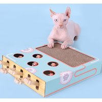 Cat Hit Gophers 3 in 1 Cat Game Box Funny Cat Stick Cat Toy Chase Hunt Mouse Maze Interactive Educational With Scratcher