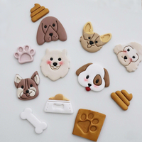 Cute Animal Dog Polymer Clay Cutters Cartoon Paw Dog Food Bone Poop Shaped Cutting Mold for Earring Jewelry Pendant Making Tools
