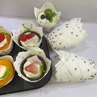 50Pcs/100Pcs Gold Dot Tulip Cake Cups, High-Quality Baking Cups, Suitable for Muffins and Cupcakes, Suitable for Valentine's Day Wedding Party Supplies