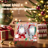 24PCS Christmas Cupcake Boxes with Ribbon & Card Xmas Clear Window Gift Box Removable Insert for Christmas Decorations