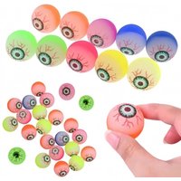 9Pcs Children's Education Outdoor Sports Hand-eye Coordination Bouncy Ball Eye Frosted Toy Balls Air Bounce Fun Halloween Toys