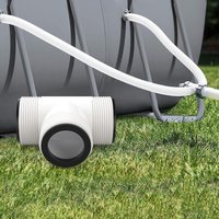 Pool Hose T Splitter Controlling Flow Pool Pump Hose Tee T-Joint Connector Threaded Inlet Pump Adapter for Intex Coleman Pool