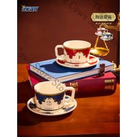 Genuine Anime Ace Attorney Phoenix Wright Miles Edgeworth Cosplay Cartoon Ceramic Mark Cup Mug Accessories Collection Fans Gift