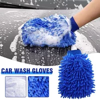 1/2pcs Car Washing Microfiber Glove Soft Chenille Cleaning Towel Drying Cloth Automobile Wash Towel Clearner