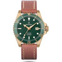 BODERRY Men Automatic Watch Pilot Bronze 40mm Mechanical Wristwatch Diver 10Bar Waterproof Sapphire C3 Luminous Miyota 8215