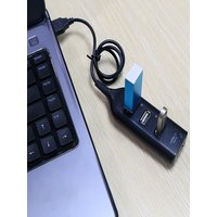 High-Speed Mini USB Splitter Hub 4-Port USB 2.0 Multi-Port with Power Adapter for Data Transfer