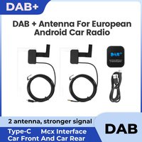 MEKEDE Dual Antenne DAB+ Adapter für EU Digital Radio Universal Android Autoradio Navigation Typ-C MCX SMA SMB Schnittstelle