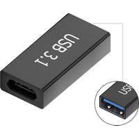 USB 3.0 A Female to USB 3.1 C Female Adapter 10Gbps Bi-Directional Connector Charging Data Sync for MacBook iPhone Laptop