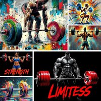 Fitness Exercise Theme Party Decoration Background Gym Inspirational Strength Training Weightlifting Wall Backdrop Banner props